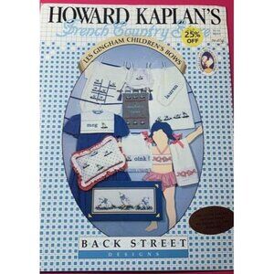 Howard Kaplans French Country Les Gingham Cross Stitch Book Back Street Designs